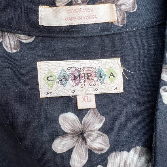 CAMPIA T-Shirt Washed Black Floral (XL) - Picture 2 of 3